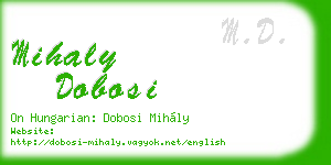 mihaly dobosi business card